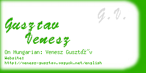 gusztav venesz business card